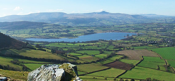 Llangors Lake & the Brecon Beacons